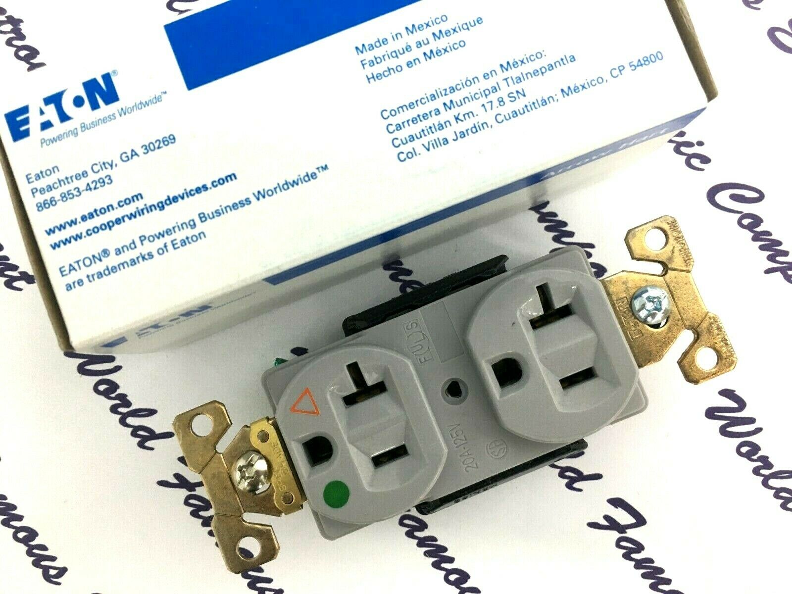 1pcs-EATON IG8300GY NEMA5-20 Isolated Ground Hospital Duplex Receptacle 20A-125V