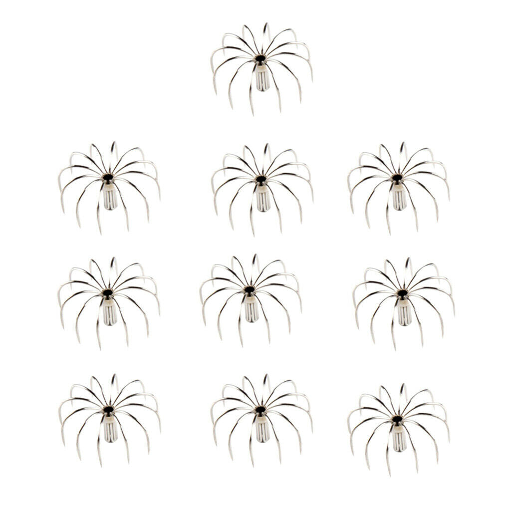 Pack Of 10pcs Sea Fishing Squid Jig Hook Saltwater Fishing Lures Hard Baits -