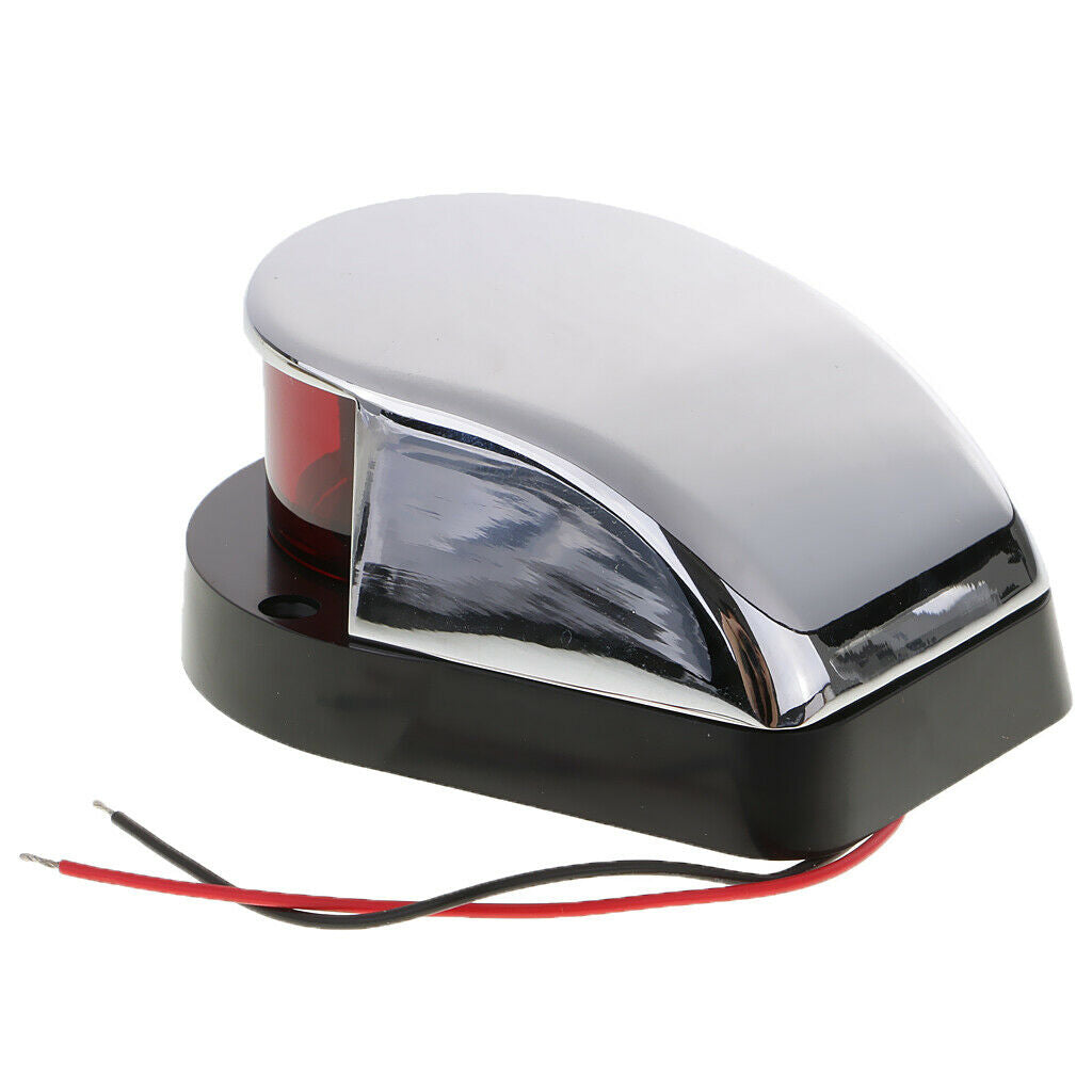 12V Stainless Boat Marine LED Bow Navigation Light Bi Color Red Green Lens