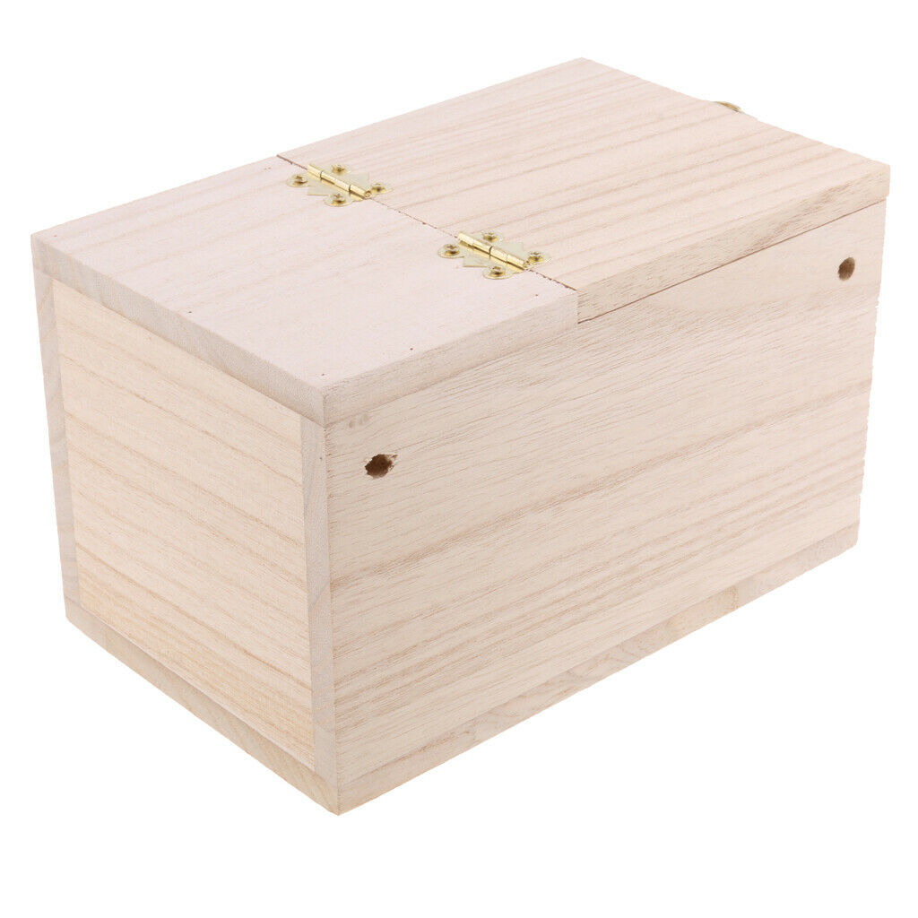 4Pc Wooden Budgie Nest Nesting Box & Perch For Cage Aviary With Opening Top
