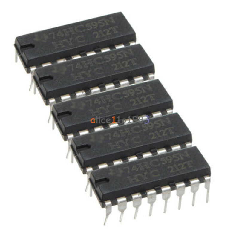 100pcs 2.0 ~ 6.0 V TOP SN74HC595N 74HC595 8-Bit Shift Register DIP-16 IC