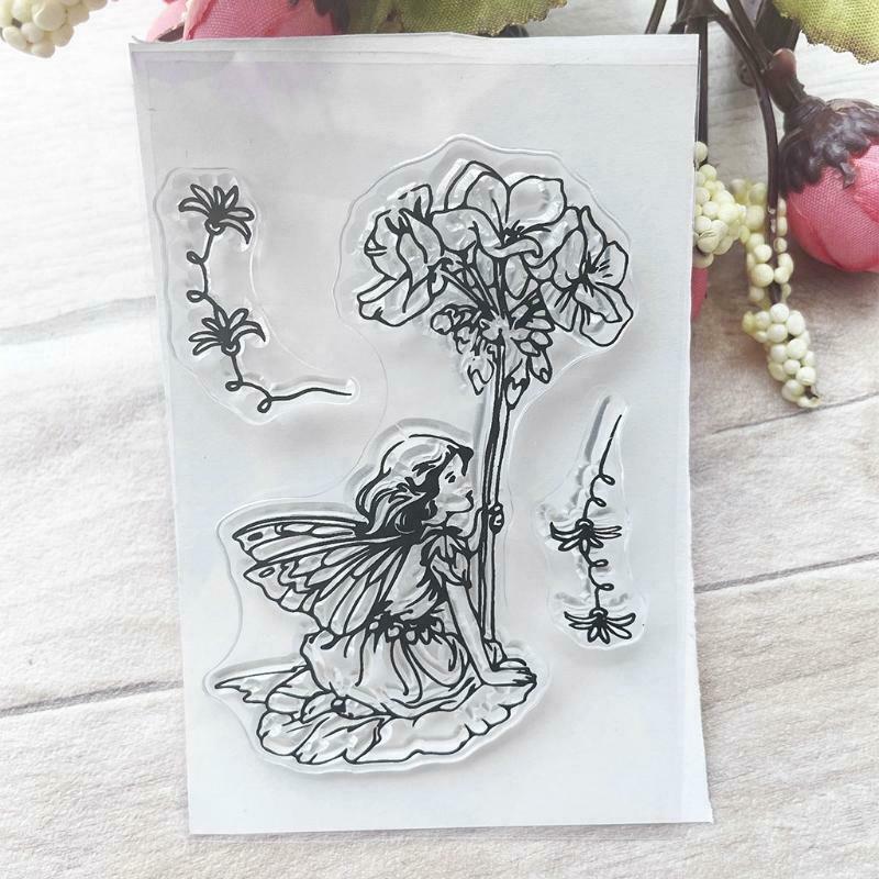 Flowers Fairy Silicone Clear Seal Stamp DIY Scrapbooking Embossing Photo Album