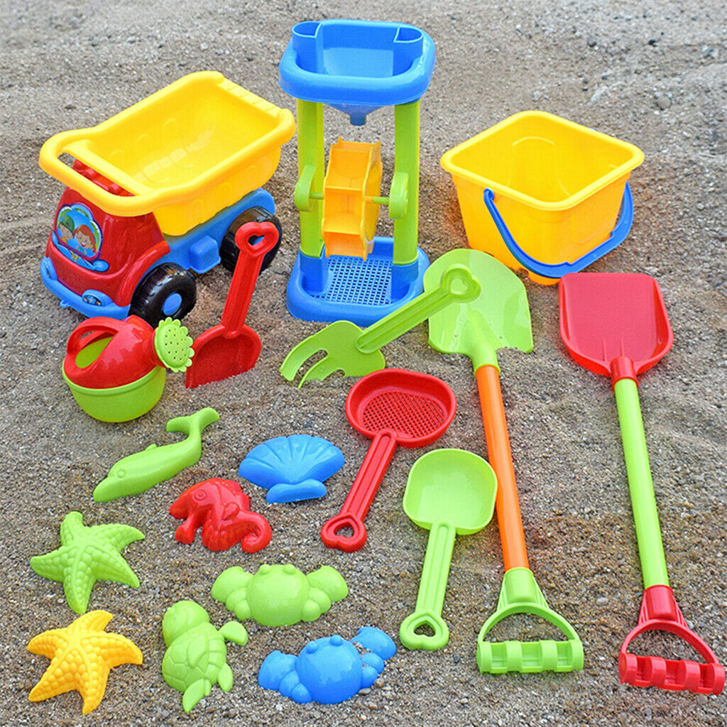 Kids Summer Sand Beach Game Toys Outside Sandpit Tool Water Game 9pcs Bucket