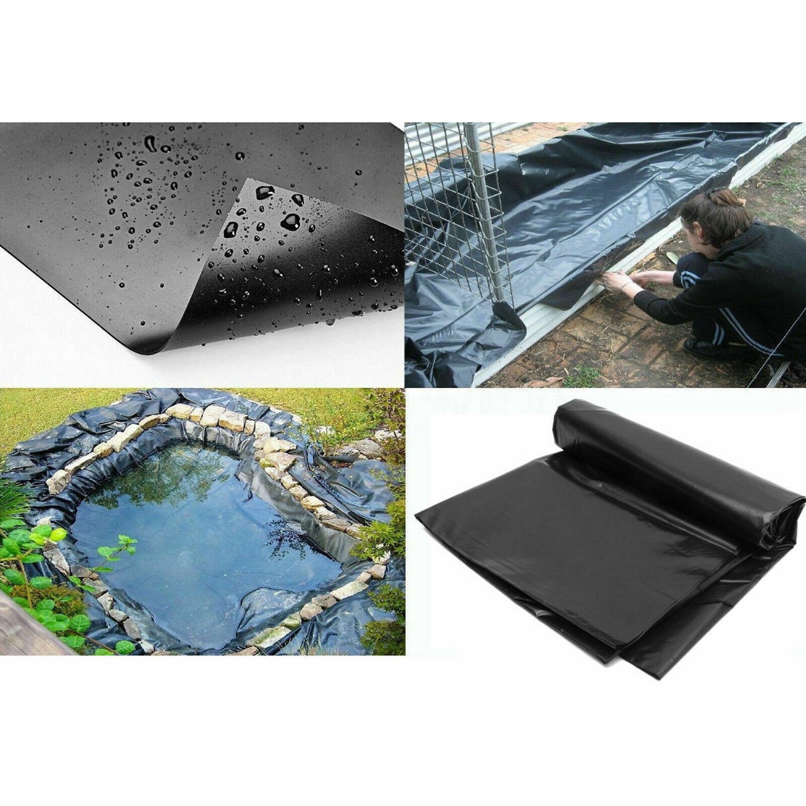 3mX2m Reinforced Heavy Duty HDPE Garden Pool Landscaping Fish Pond Liner Cover