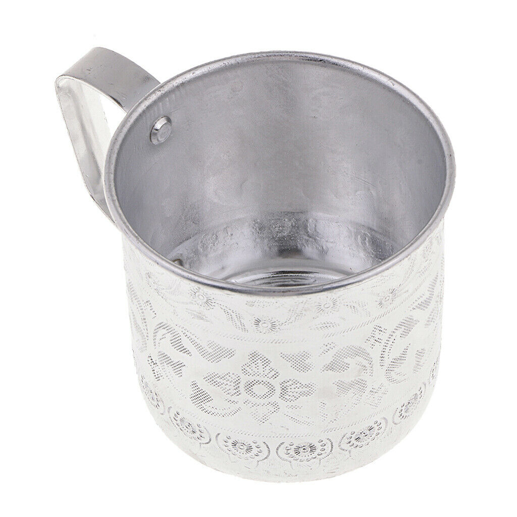 Thailand Carved Tin Cup Mug Tin Can Drinking Coffee Cup