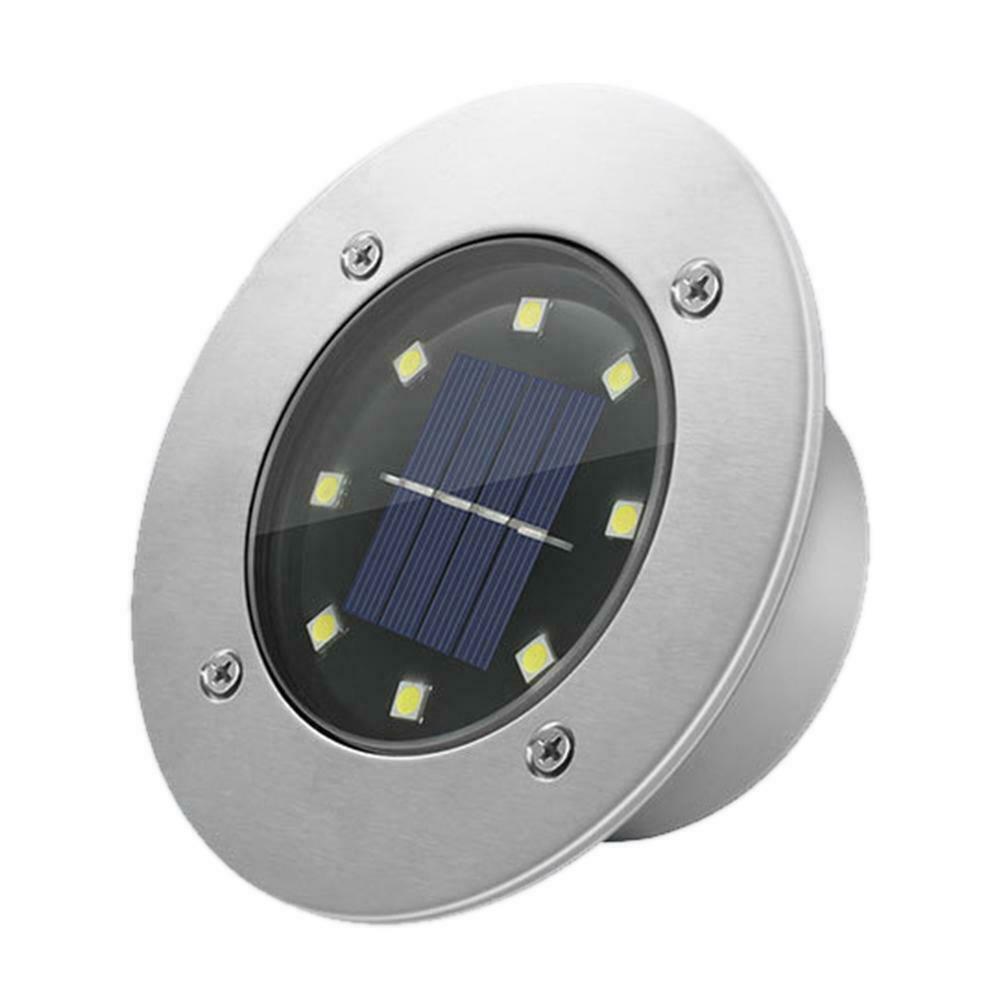 Solar Underground Light with 8 LED Waterproof Garden Buried Lamp (White Light) @