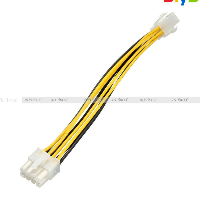 7.8inch 20cm 4 Female pin P4 to 8 Male pin ATX EPS 12v Power Adapter PCIe Cable
