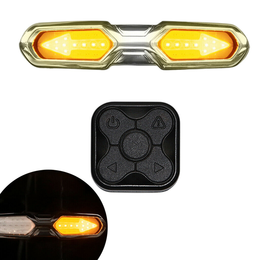 Rechargeable LED Bicycle Bike Rear Tail Light Indicator Turn Signal Safety