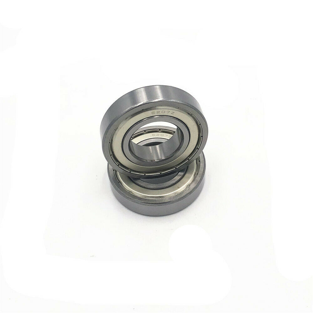 2pcs 35 x 72 x17mm 6207ZZ Shielded Deep Groove Ball Thin-Section Radial Bearing