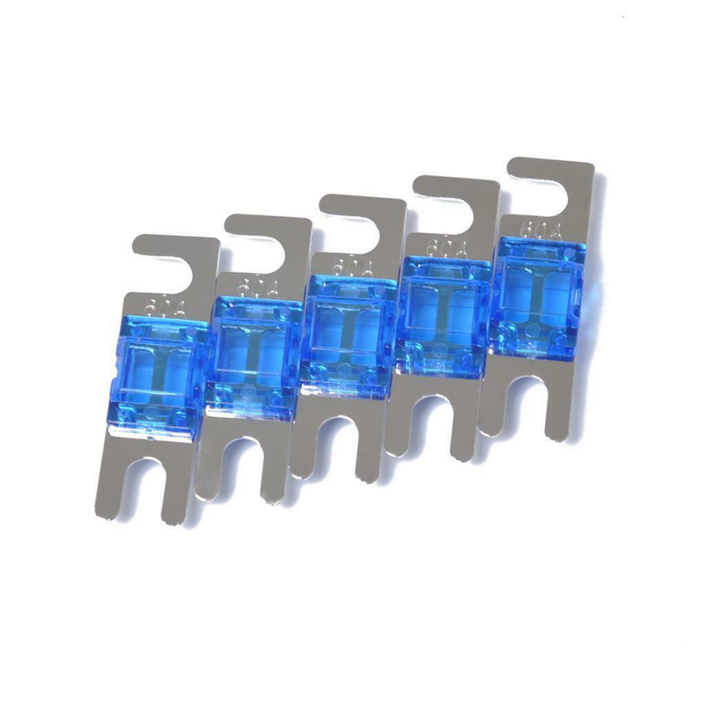 10 Pieces 80A+60A Mini ANL Bolt Fork Fuse Kit Car Audio Circuit Breaker
