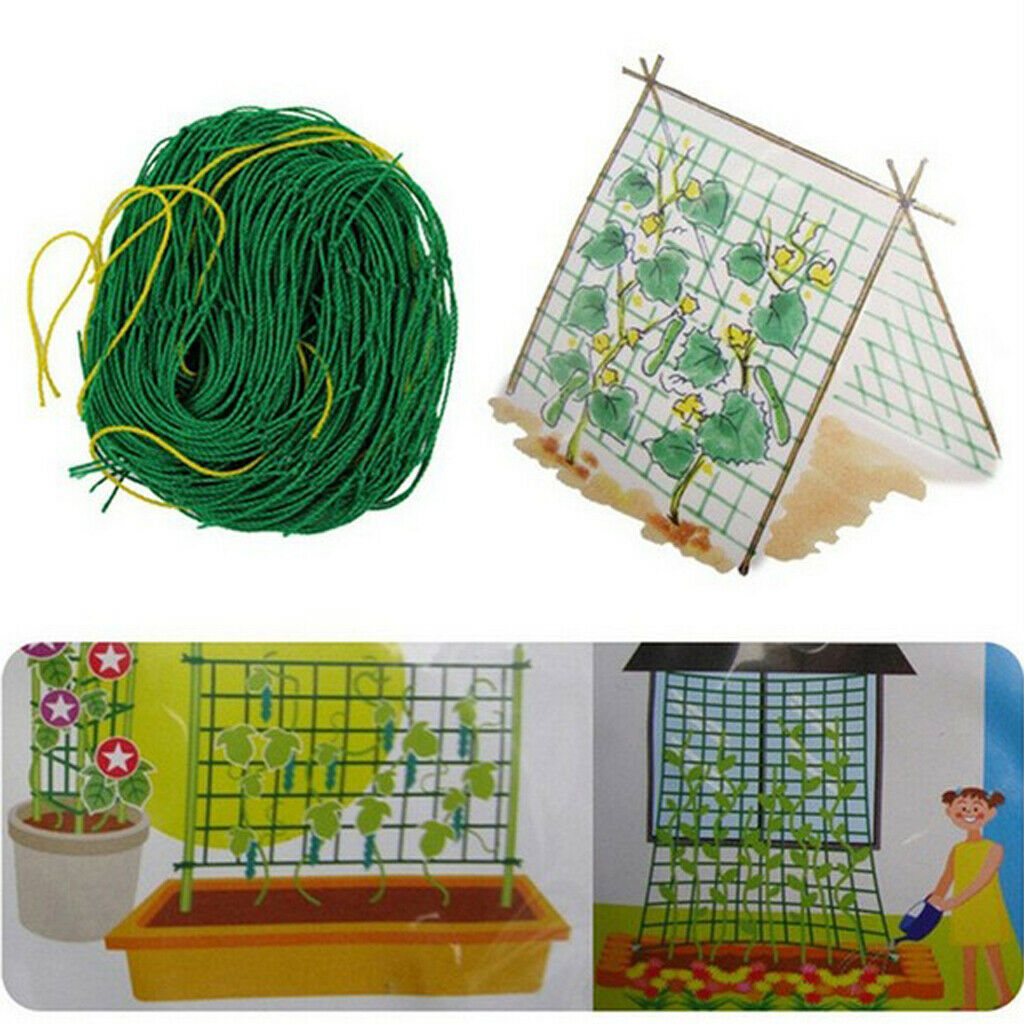 Set of 3 Nylon Resuable Plant Trellis Netting Support Vegetables &Fruits