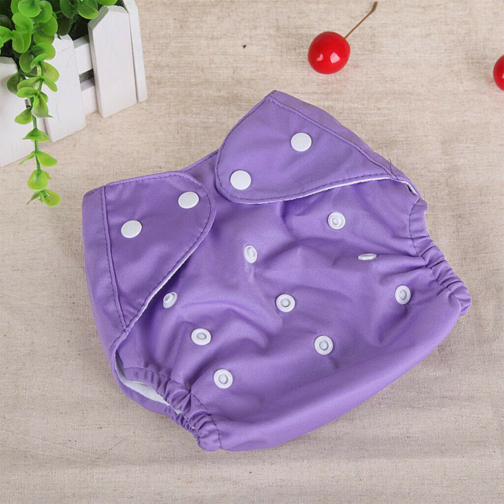 Kids Cloth Diapers Waterproof Diaper Pants Breathable Nappy Diapers Purple