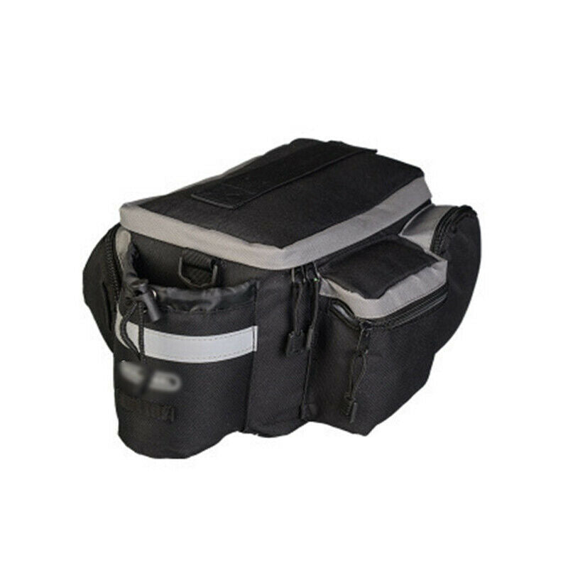 Bicycle Rear Rack Bag Bike Tail Seat Trunk Pack Storage Pouch Handbag Cup Holder