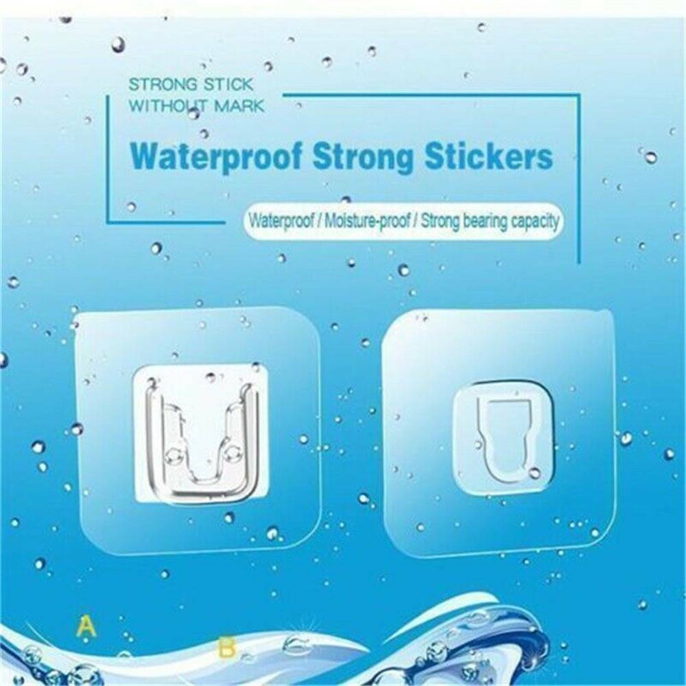 5 Sets Double-sided Adhesive Wall Hook Waterproof Oilproof Self Adhesive Hooks