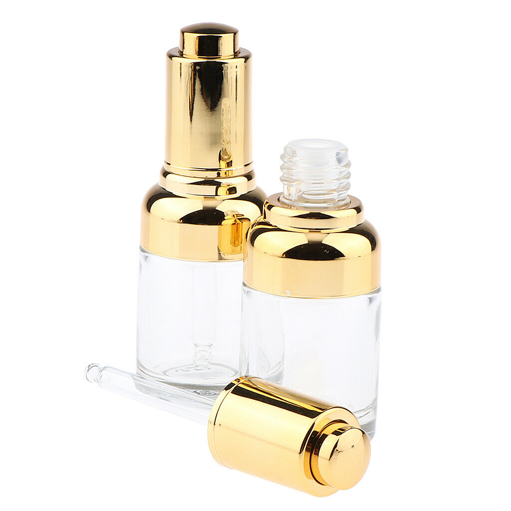 4x Empty Dropper Bottles Essential Oils Dispenser Perfume Pipette Vial 30ml