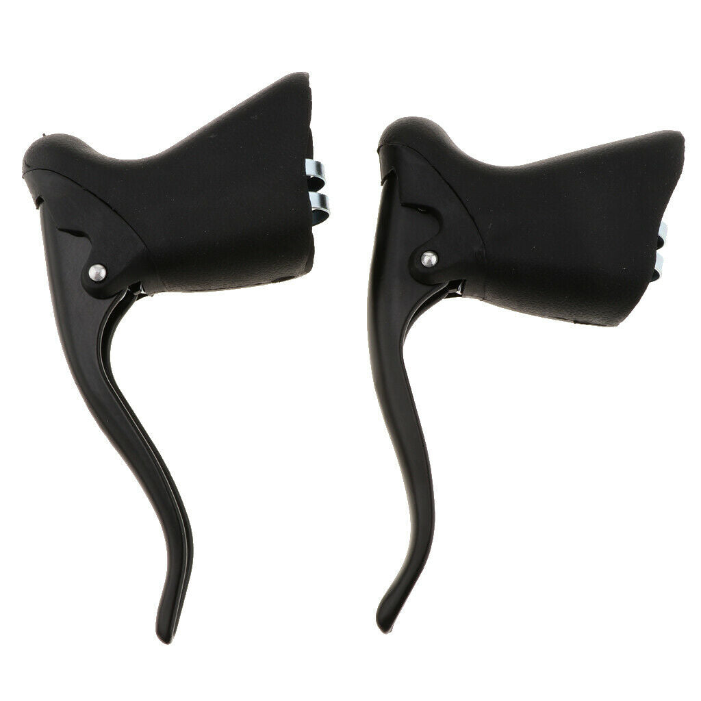 1 pair of Aero Racing Bicycle Brake Levers Replacement Black Alloy