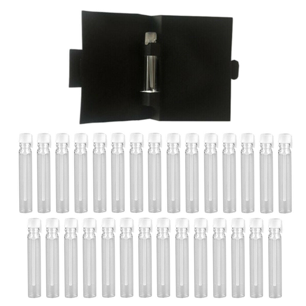 30 Pieces Empty Clear Perfume Sample Dropper Bottles Refillable Oils Vials