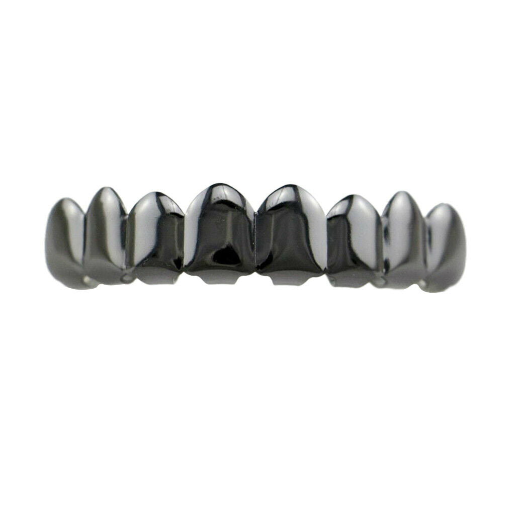 6x Hiphop 8 Top / Bottom Teeth Grill  Mouth Tooth Caps Party Jewellery