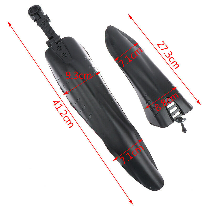 1 Set Thickening Type Riding Mudguard Plastic Mountain Bike Front Rear Fender Tt