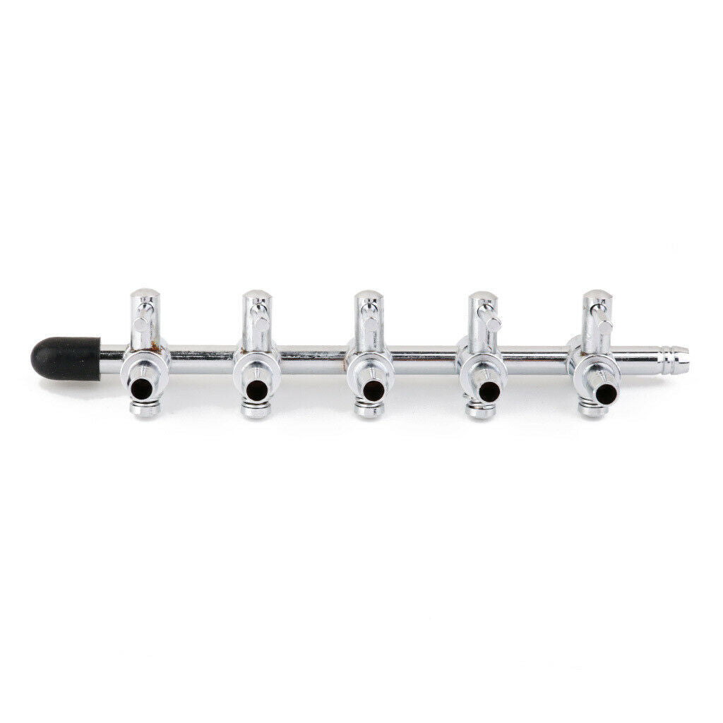 Aquarium Metal Air Tap Stopcock Air Hose Air Manifold 5 Way