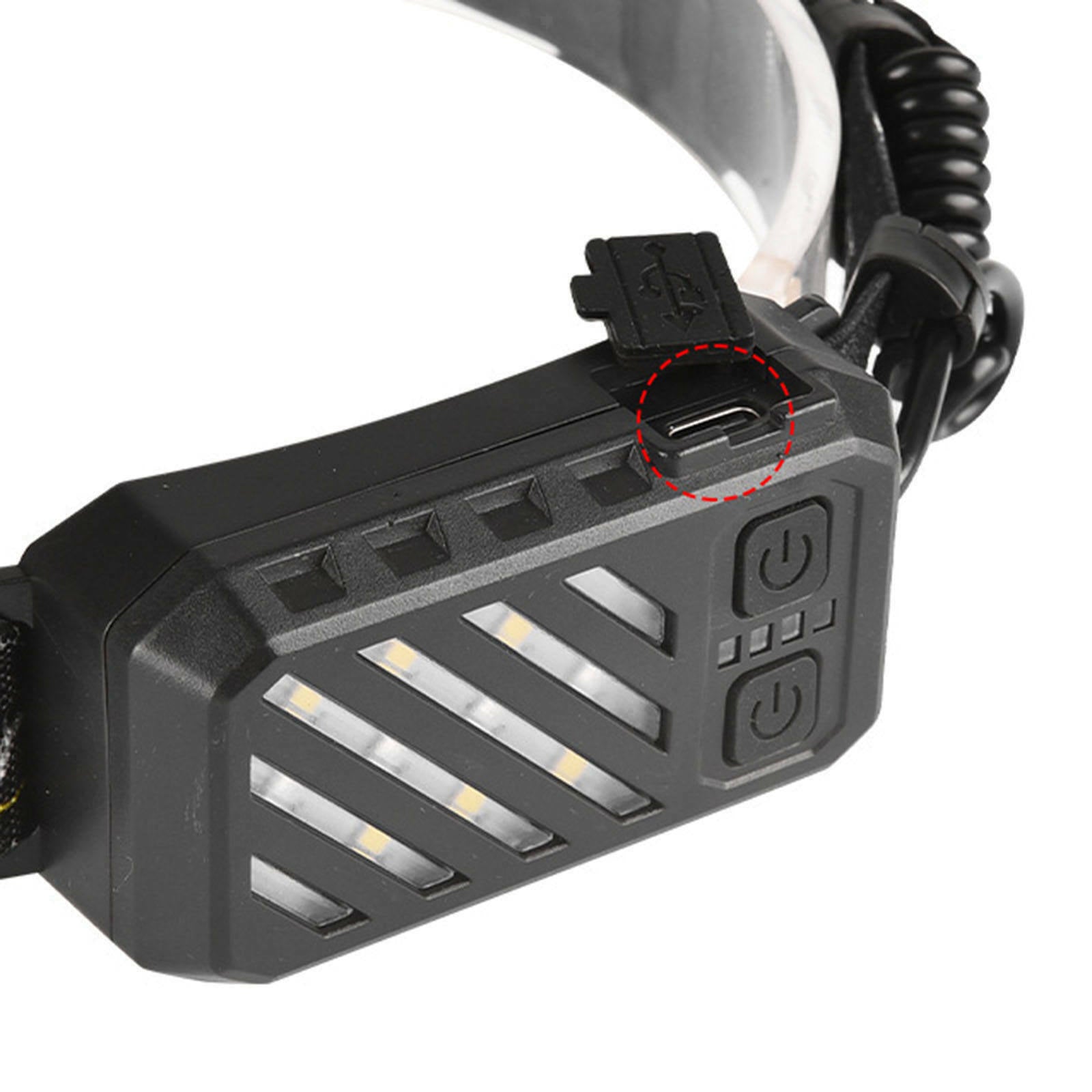 7 modes rechargeable head torch COB head torch for outdoor torch