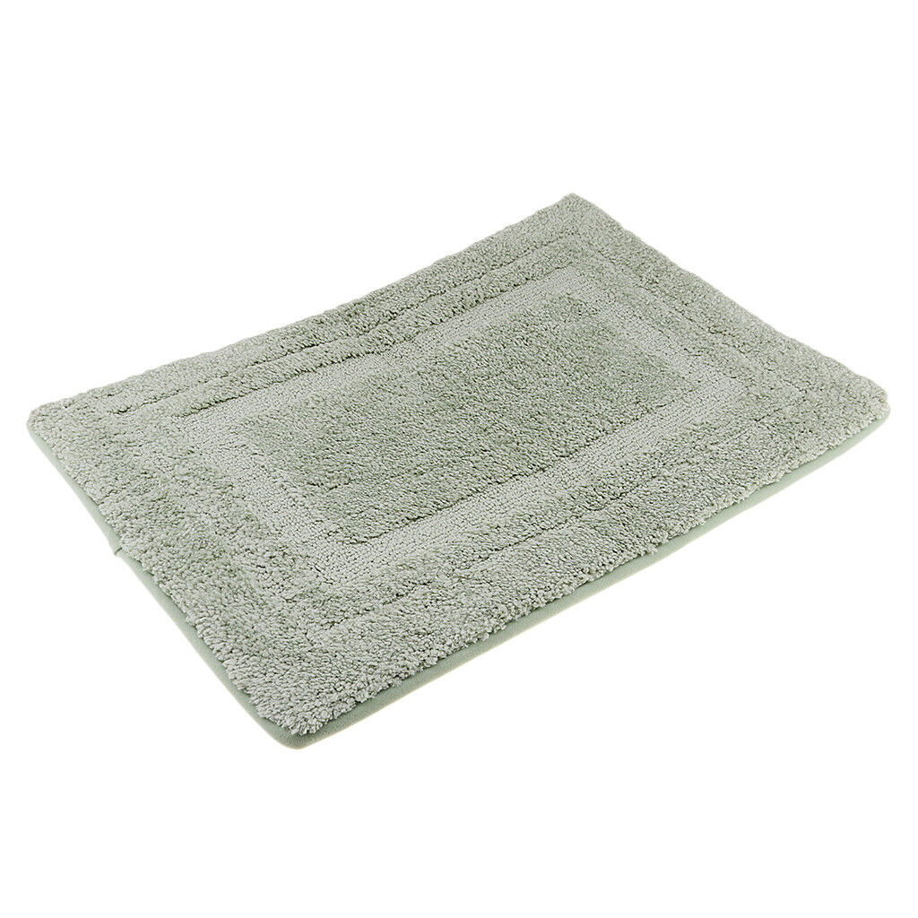 Bathroom Non-Slip Door Mat Bathmat Floor Rug Pure Color Light Green 60x90cm