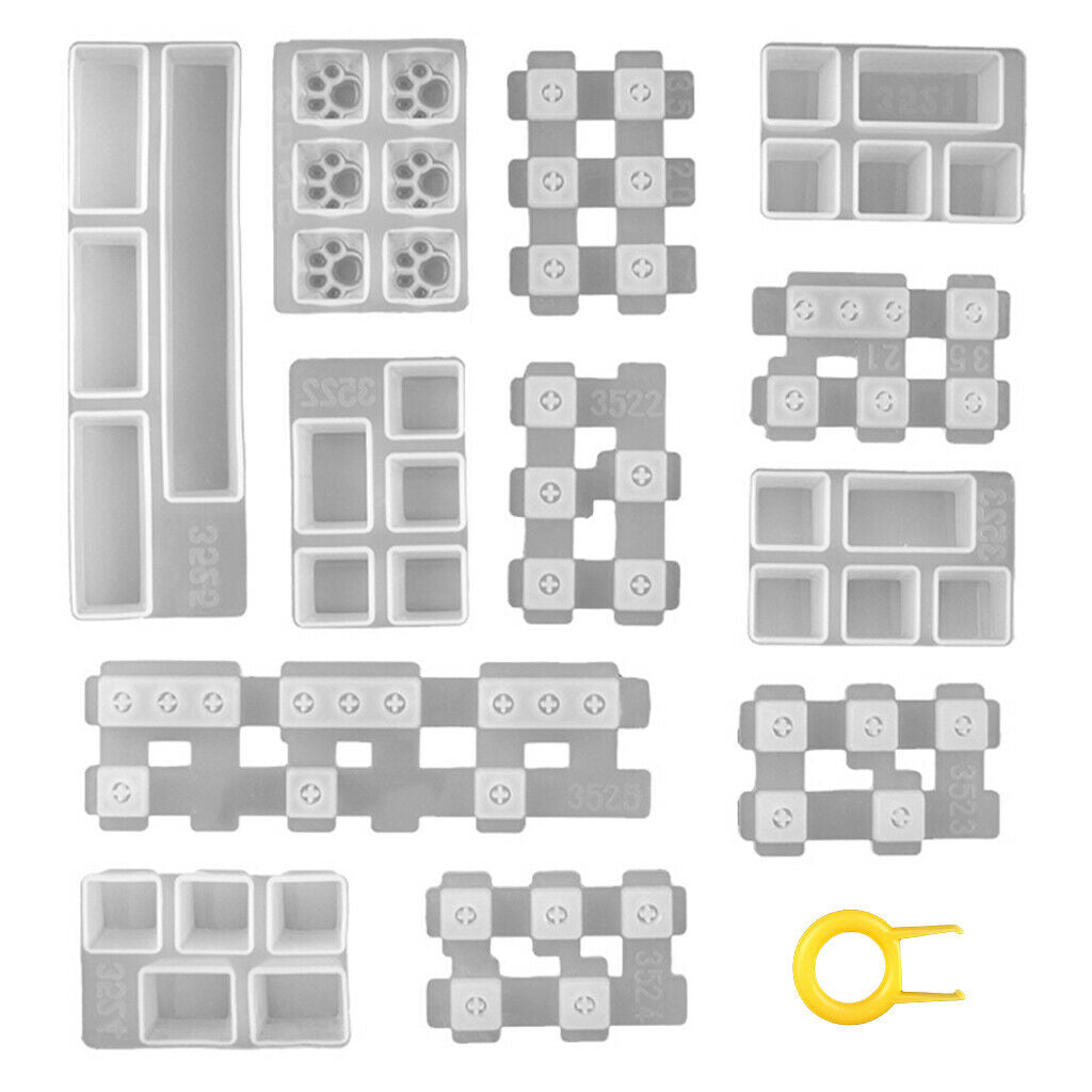 1Sets Manual DIY Mechanical Keyboard Key Cap Silicone Mold UV Crystal Epoxy Mold