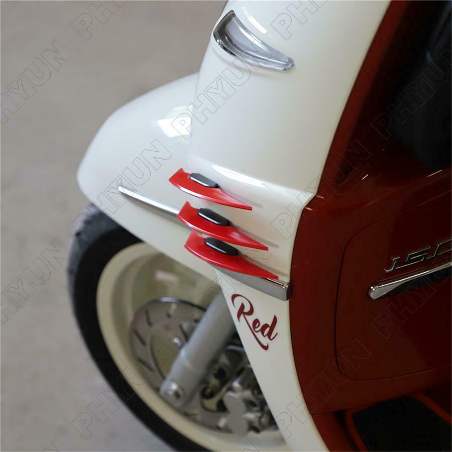 3 Pair Motorcycle Scooter Side Green Winglets Wind Fin Spoiler Decorative Trim