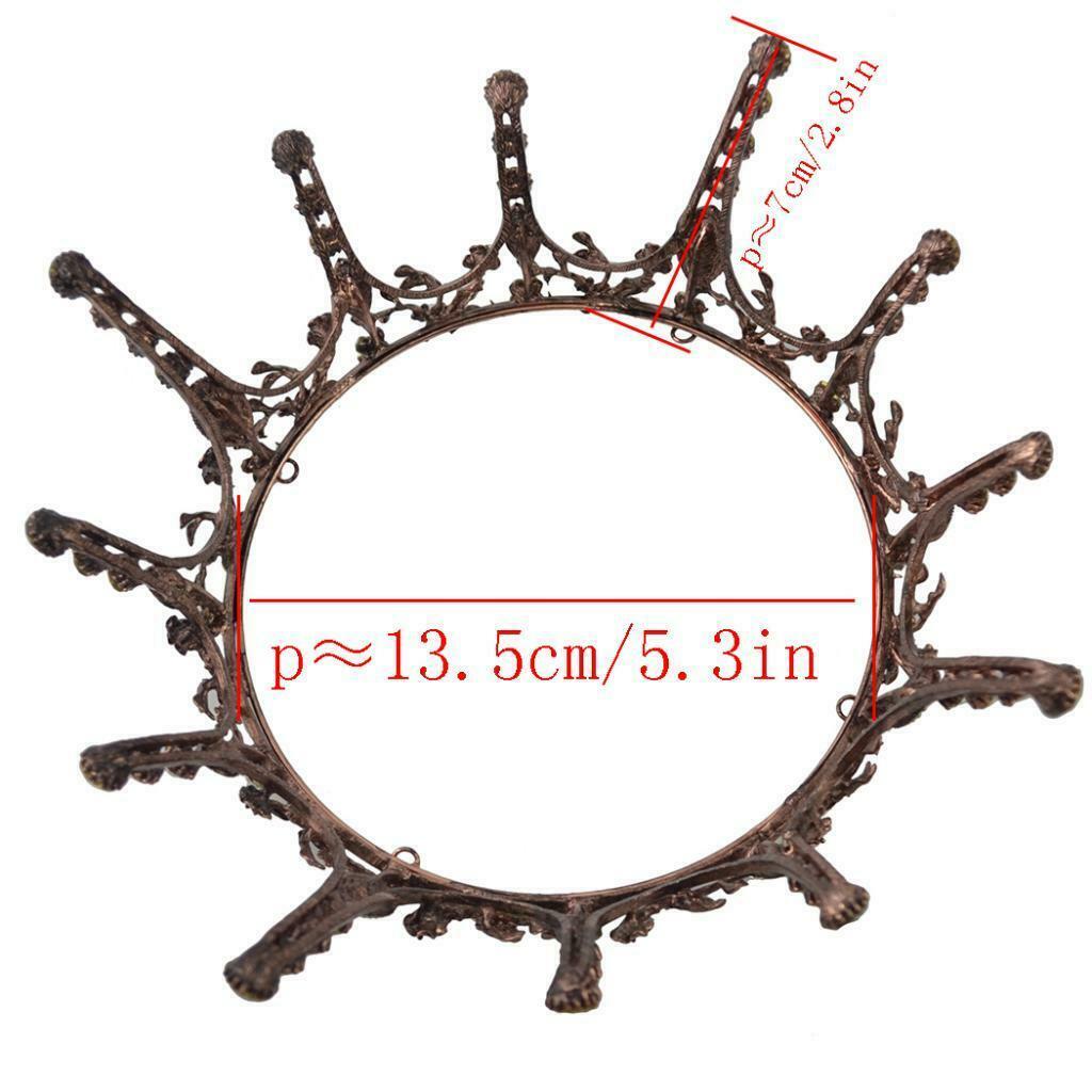 Retro Rhinestone Crown Women Bridal Tiara Wedding Headpiece Hair Accessories