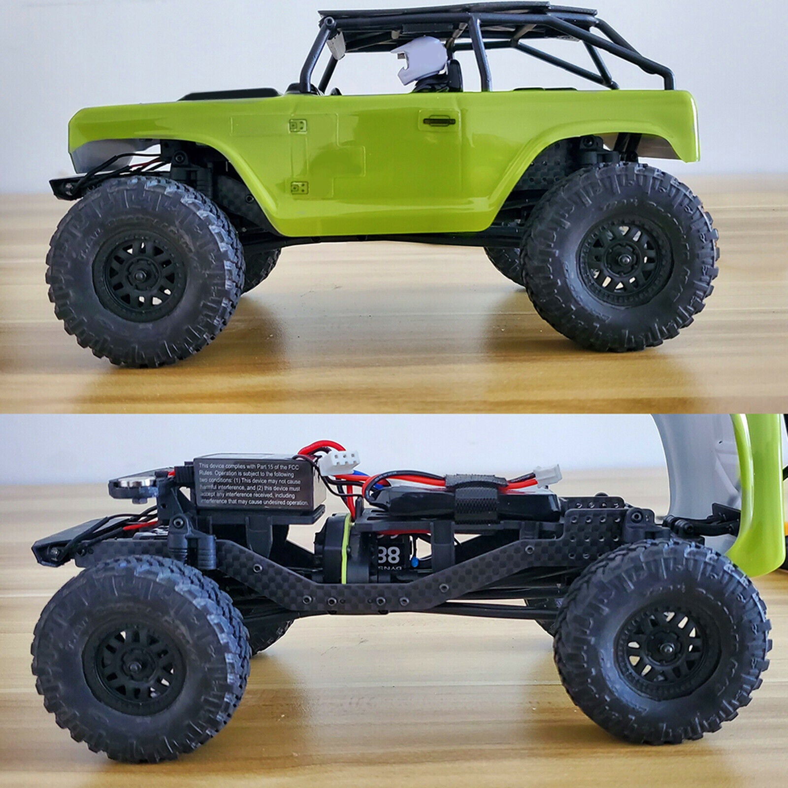 Frame Rails Chassis Girder for Axial SCX24 90081 1:24 RC Crawler Parts Accs