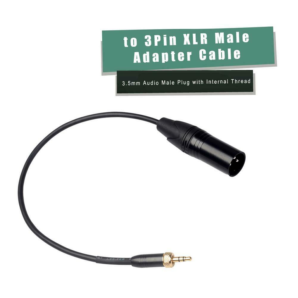 3.5mm Audio Male Plug with Internal Thread to 3Pin XLR Male Adapter Cable @