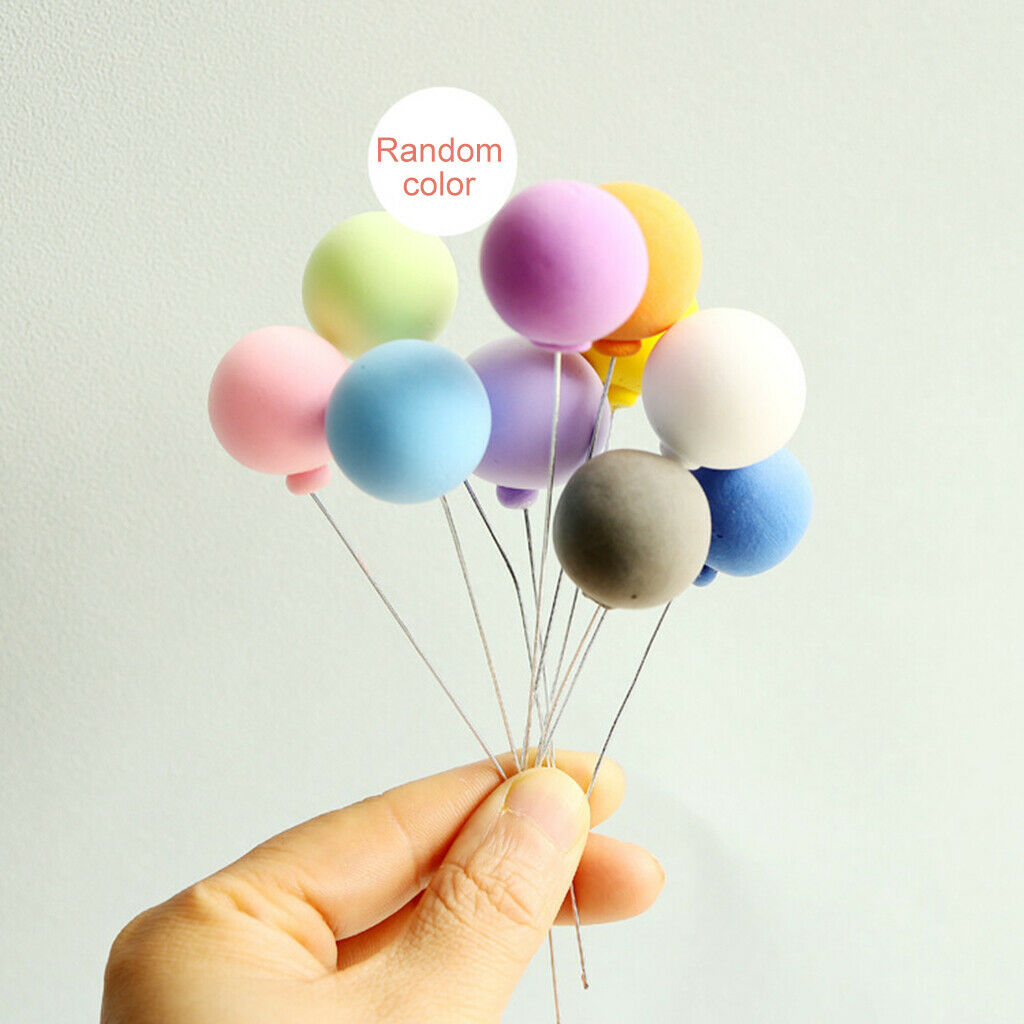 10pcs 1/12 Scale Mini Colorful Balloons Bedroom Fairy Garden Landscape Decor