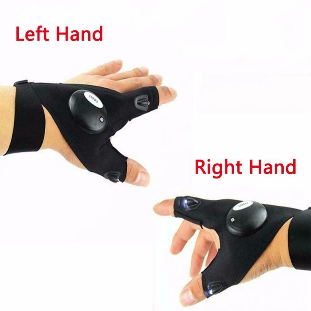Outdoor LED Flashlight Gloves, Work Gloves with Light for Fishing,