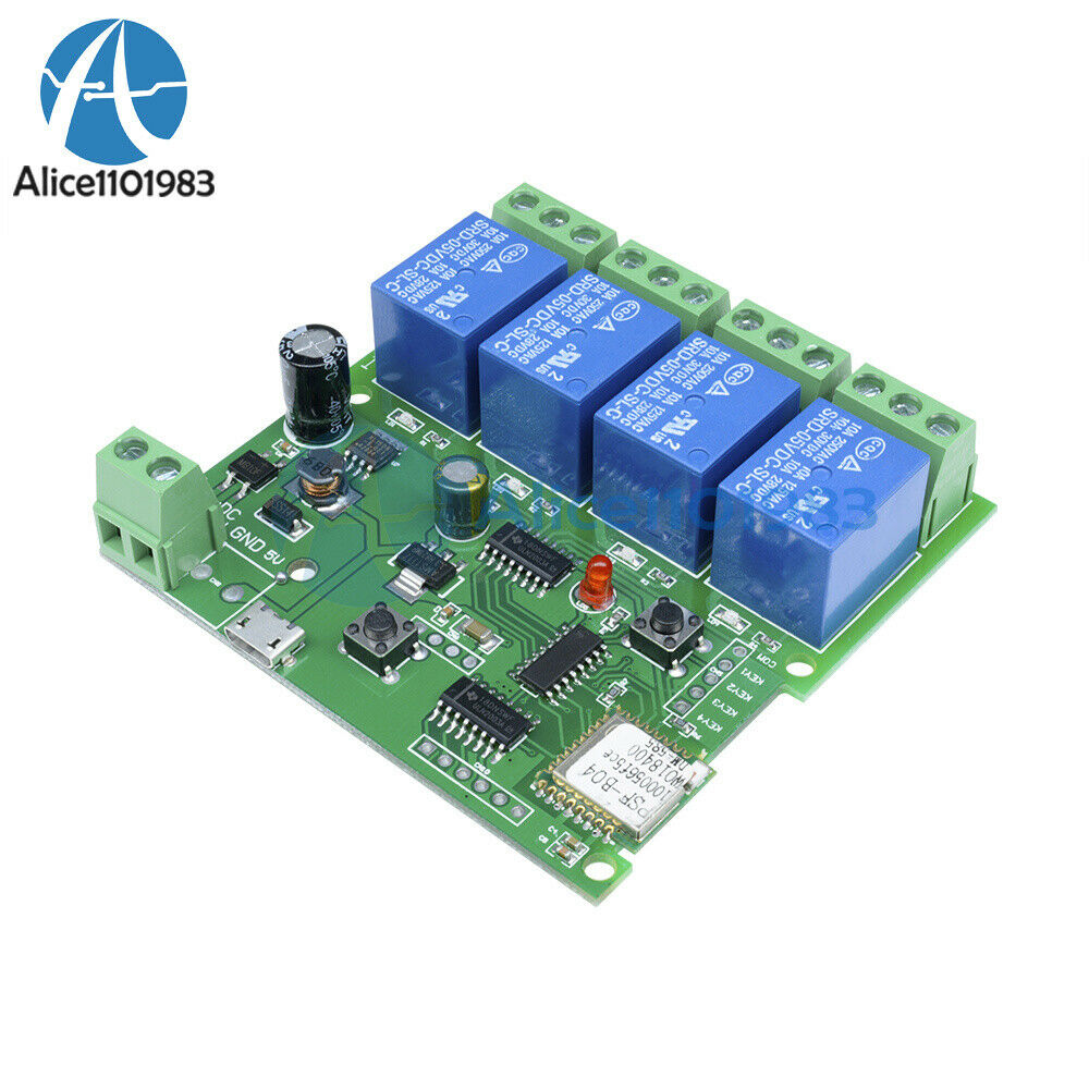DC 7-32V 2/4 Channel Smart Switch WiFi Wireless Relay Module Remote Control