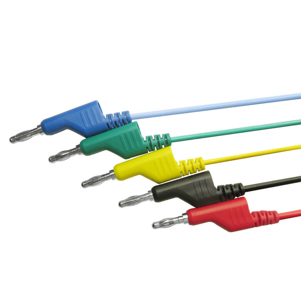 Banana Male Connector To Teminal Silicone Electrical Alligator Clip