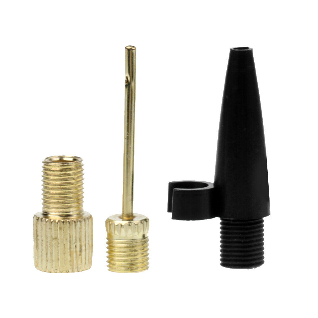 3 Pcs Bike Football Soccer Ball Needle Inflator Pump Presta Valve Adapter