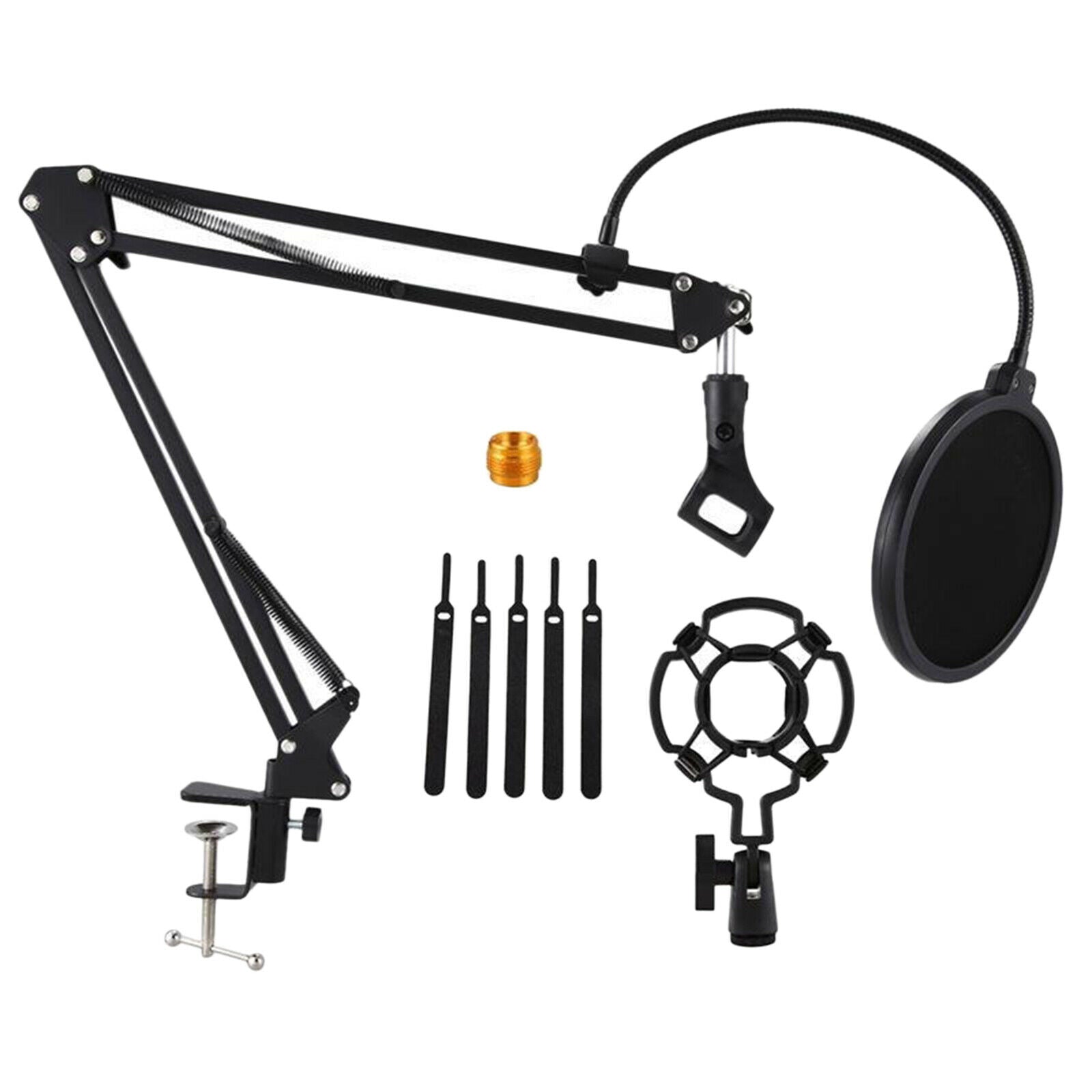 Desktop Mic Stands Kits Suspension Boom Scissor Arm Stands with Mic Holder and