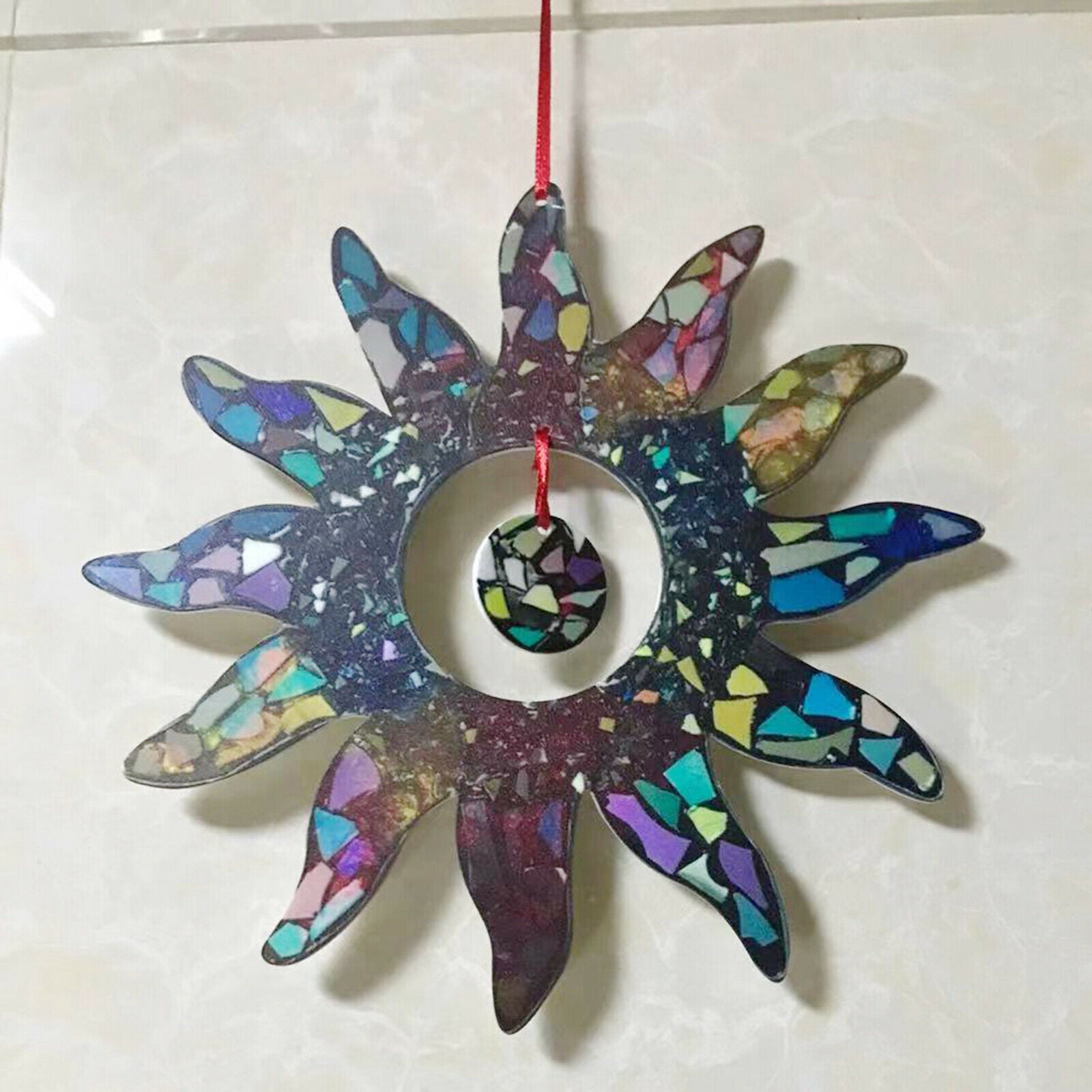 Suncatcher Handmade Glass Hanging Ornament Balcony Wall Yard Hangings Decor