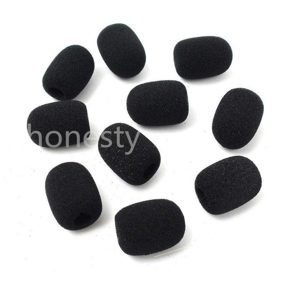 20PCS Microphone Headset Grill Windscreen Sponge Foam Black Mic Cover
