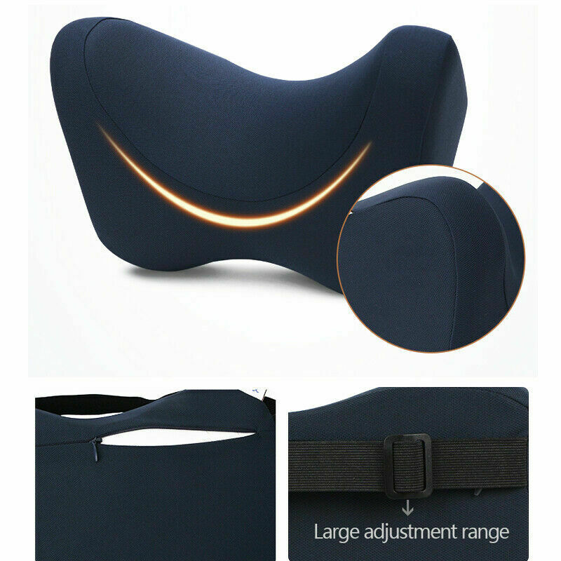1X SUV Car Seat Rest Neck Pillow 85D Memory Foam Ergonomic Soft Headrest Support
