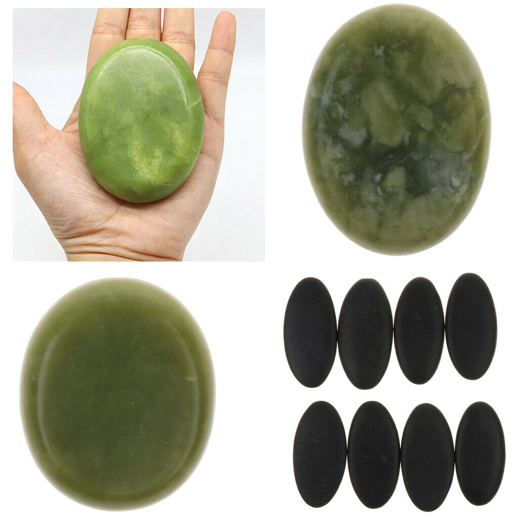 8Pcs Premium Hot Rocks Stones Volcanic Energy Stones for Massage Relaxation