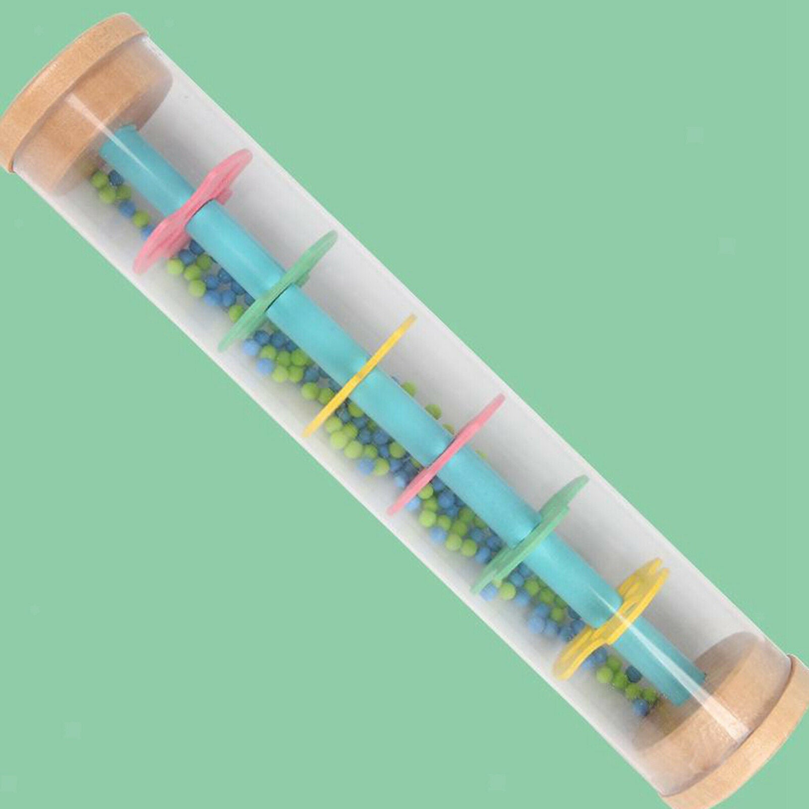 Rain Sound Tube Fun Puzzle Wooden Color Rain Sound Bar Colorful Raindrop Sound