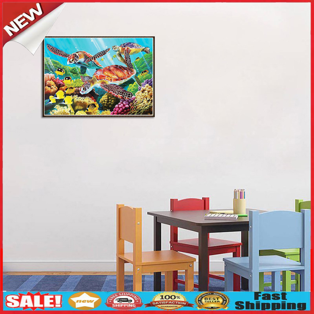 5D Sea Turtles Diamond Painting Embroidery DIY Full Drill Cross Stitch Kits @