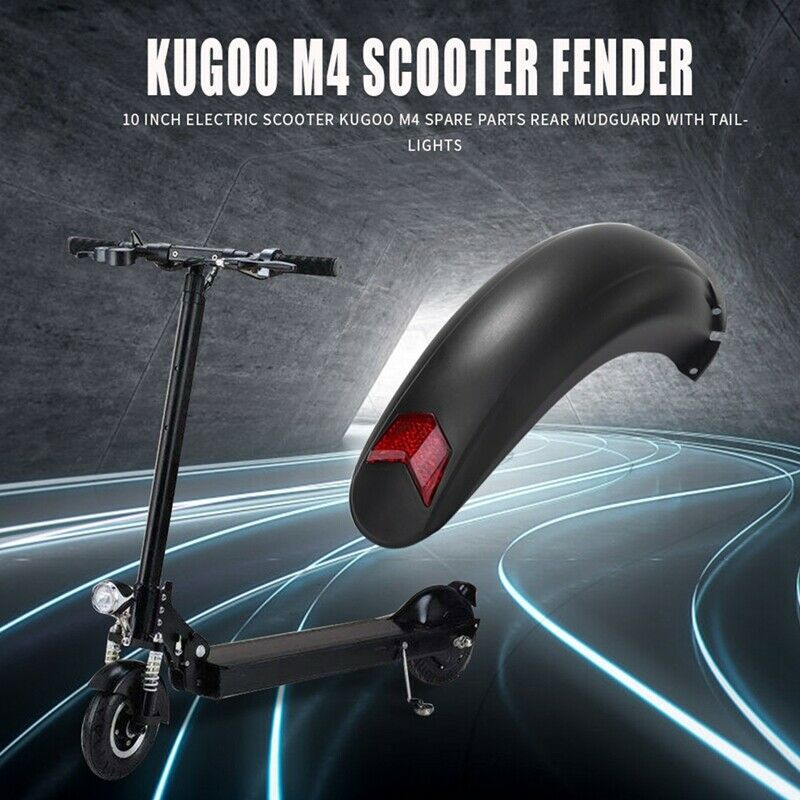 10 Inch Electric Scooter Rear Fender Guard with Taillight for Kugoo M4 Z4Z4