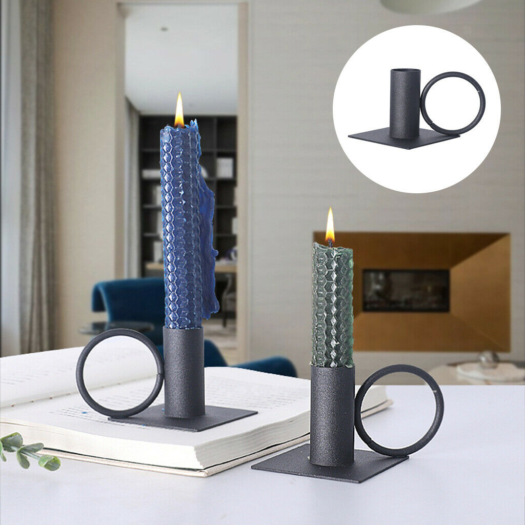 2x Romantic Taper Candle Holder Candlestick Coffee Home Table Ornaments