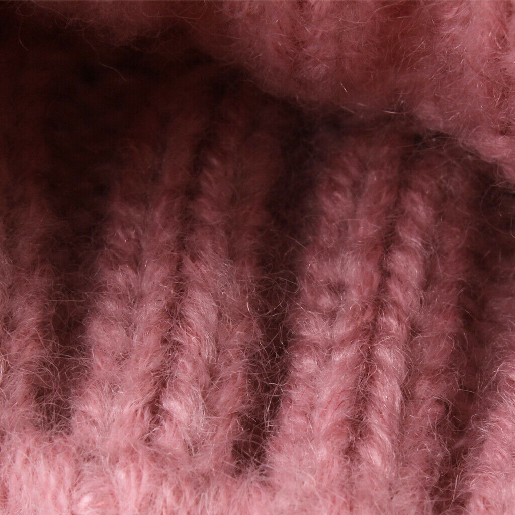 2PCS Parent-Child Hat Warmer Winter Knit Hat Beanie Ski    Pink