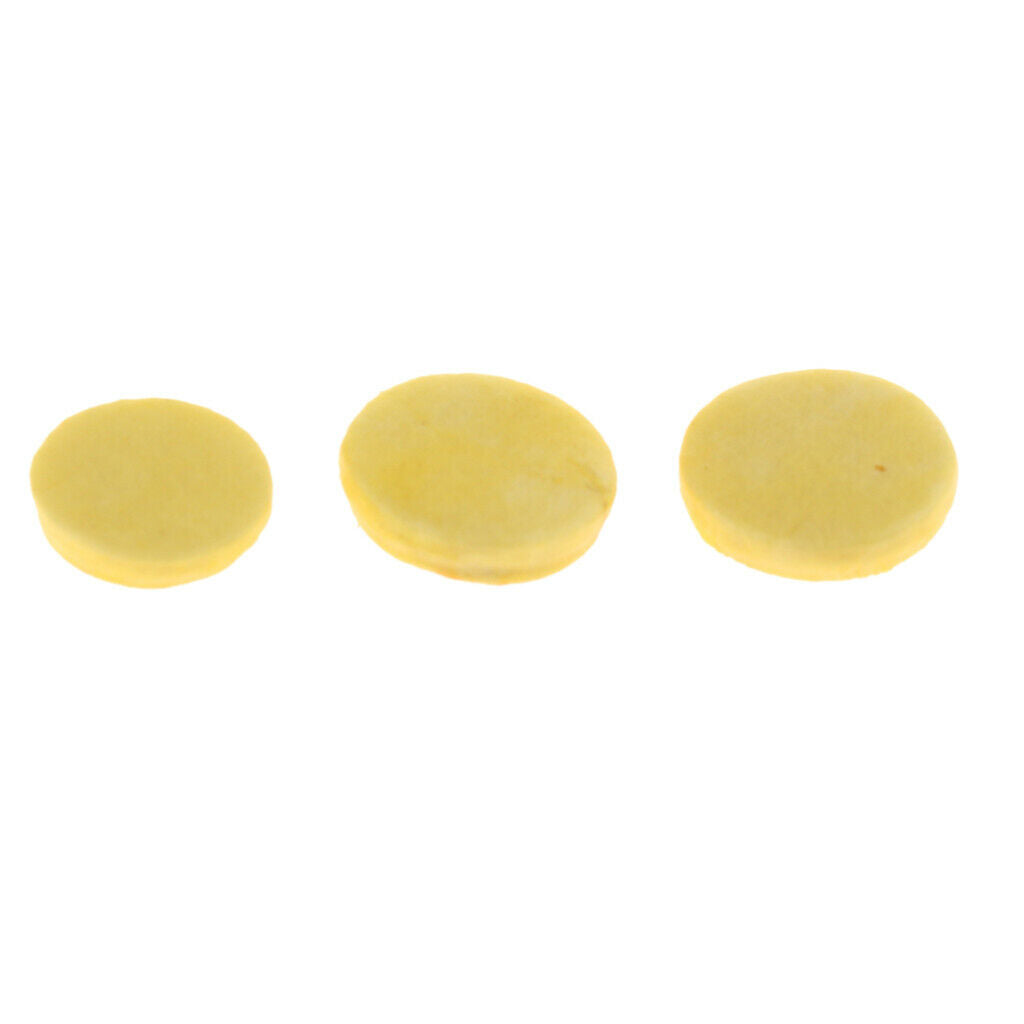 4 Pack Finest 10/9/8mm Dia Piccolos Pads Mats Yellow Woodwind Accessory