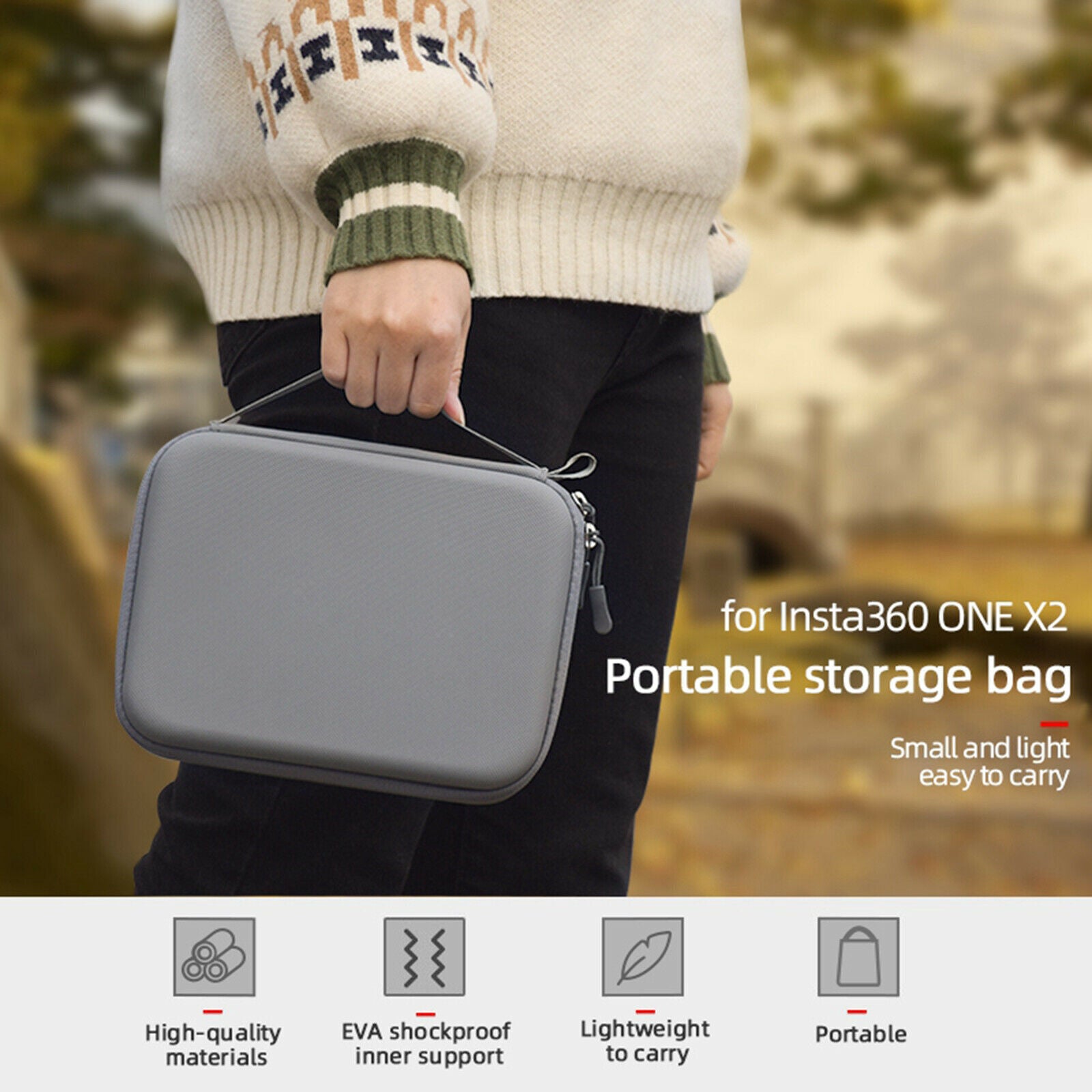 Carrying Durable Travel Box Storage Case for Insta360 ONE X2 Accessories