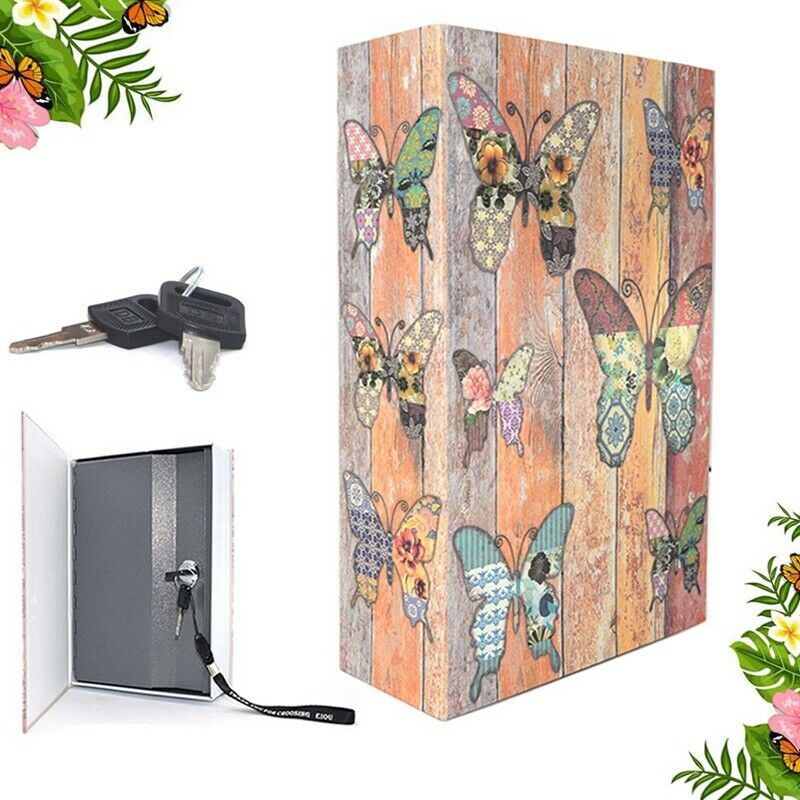 Mini Dictionary Safe Box Storage Box Butterfly Book Secret Security Safe Lock Y2