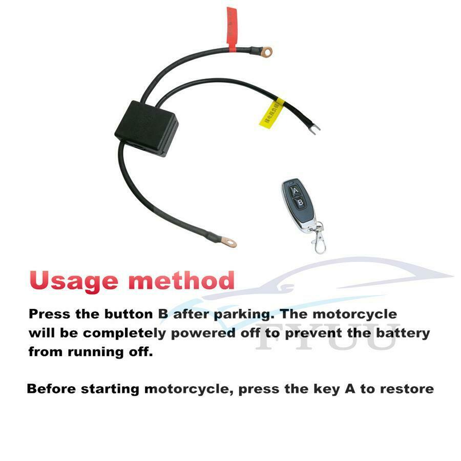 12V Motorcycle Wireless Battery Disconnect Cut Off Isolator Master Kill Switch